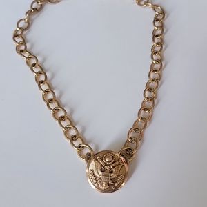 Handmade Waterbury Vintage Military Button Necklace